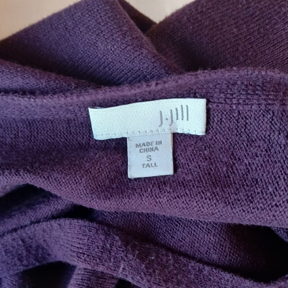 J. Jill Burgundy Boatneck Cotton/Rayon Tunic Length Sweater Size Small Tall - Picture 9 of 11